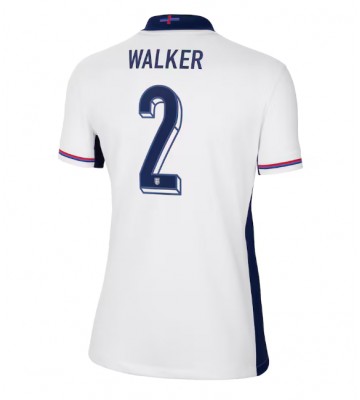 England Kyle Walker #2 Replika Hjemmebanetrøje Dame EM 2024 Kortærmet